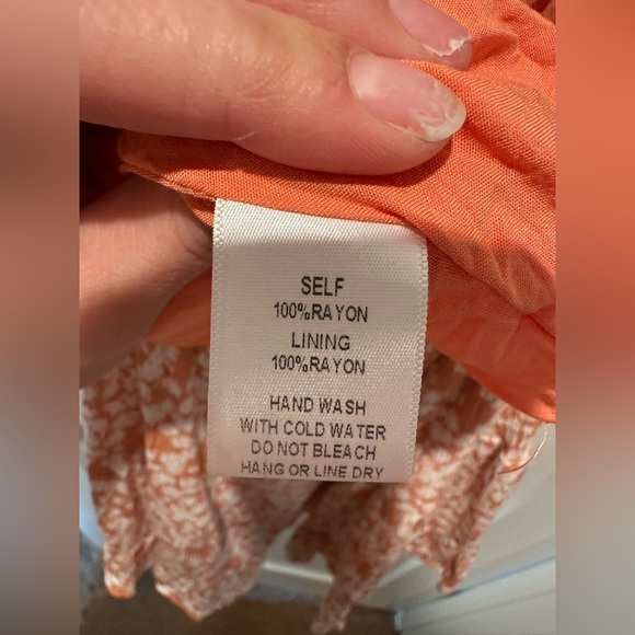 Coral backless sundress / size M - Picture 4 of 5